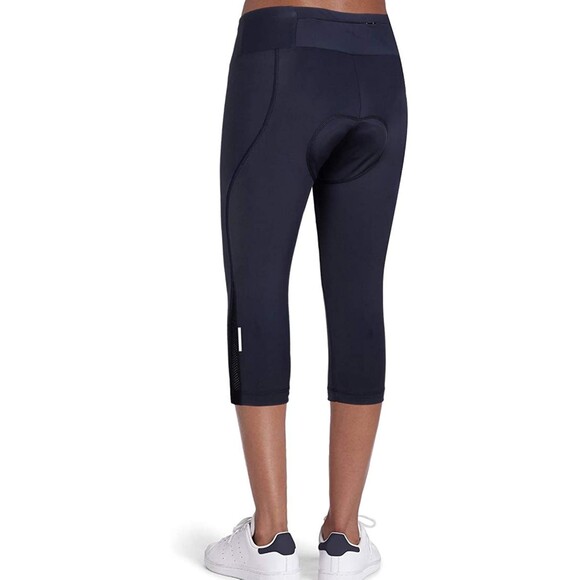 Spoear 3/4 Black/Pink Padded Bike Riding Cycling Capri Tights Sz S - Picture 2 of 8